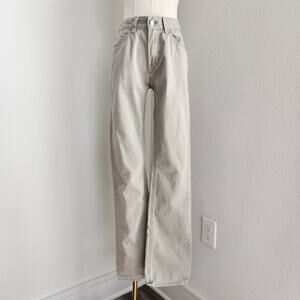 Y2K Gap Khaki Bootcut Jeans Cotton Mid Rise Tan Work Pant Preppy Academia 2 Long